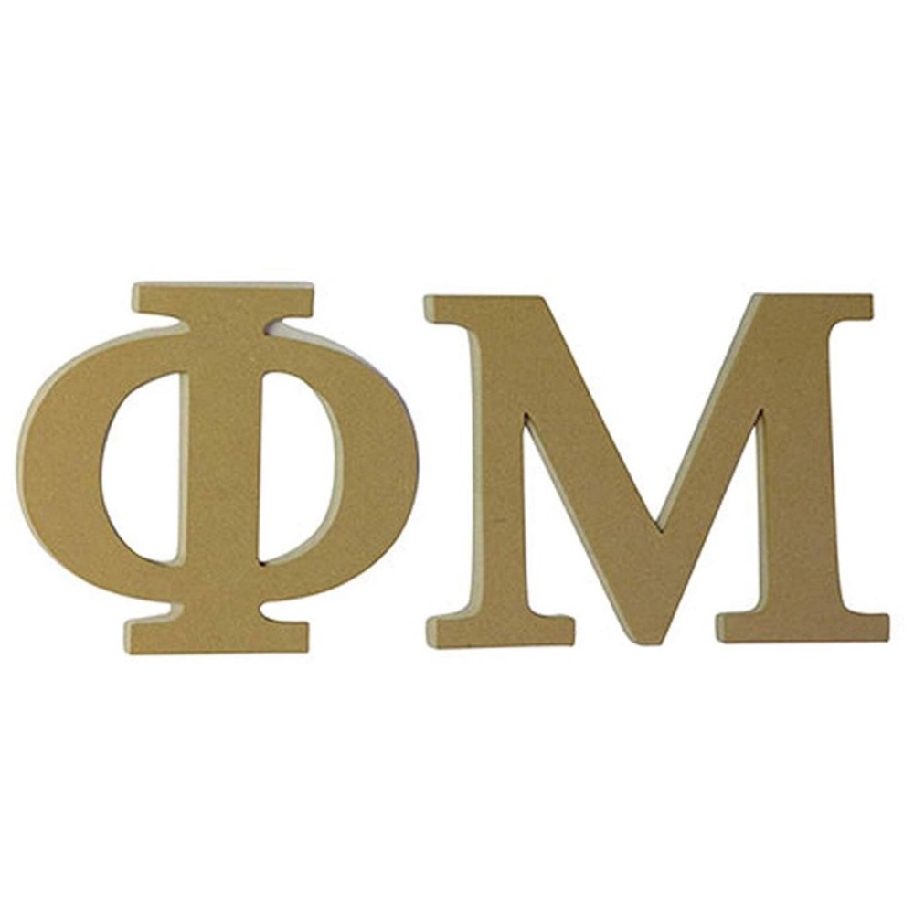 Phi Mu 7.5 inch wood letter set